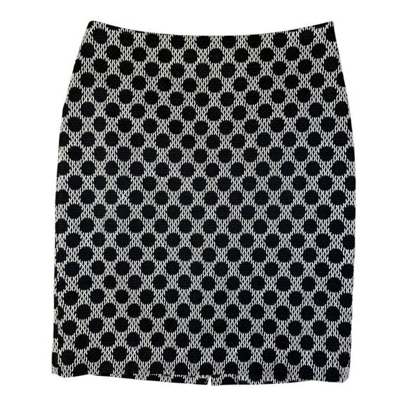 Ann Taylor Factory Women's Black Textured Geometric Pencil Skirt Size 12‎ - Picture 1 of 5